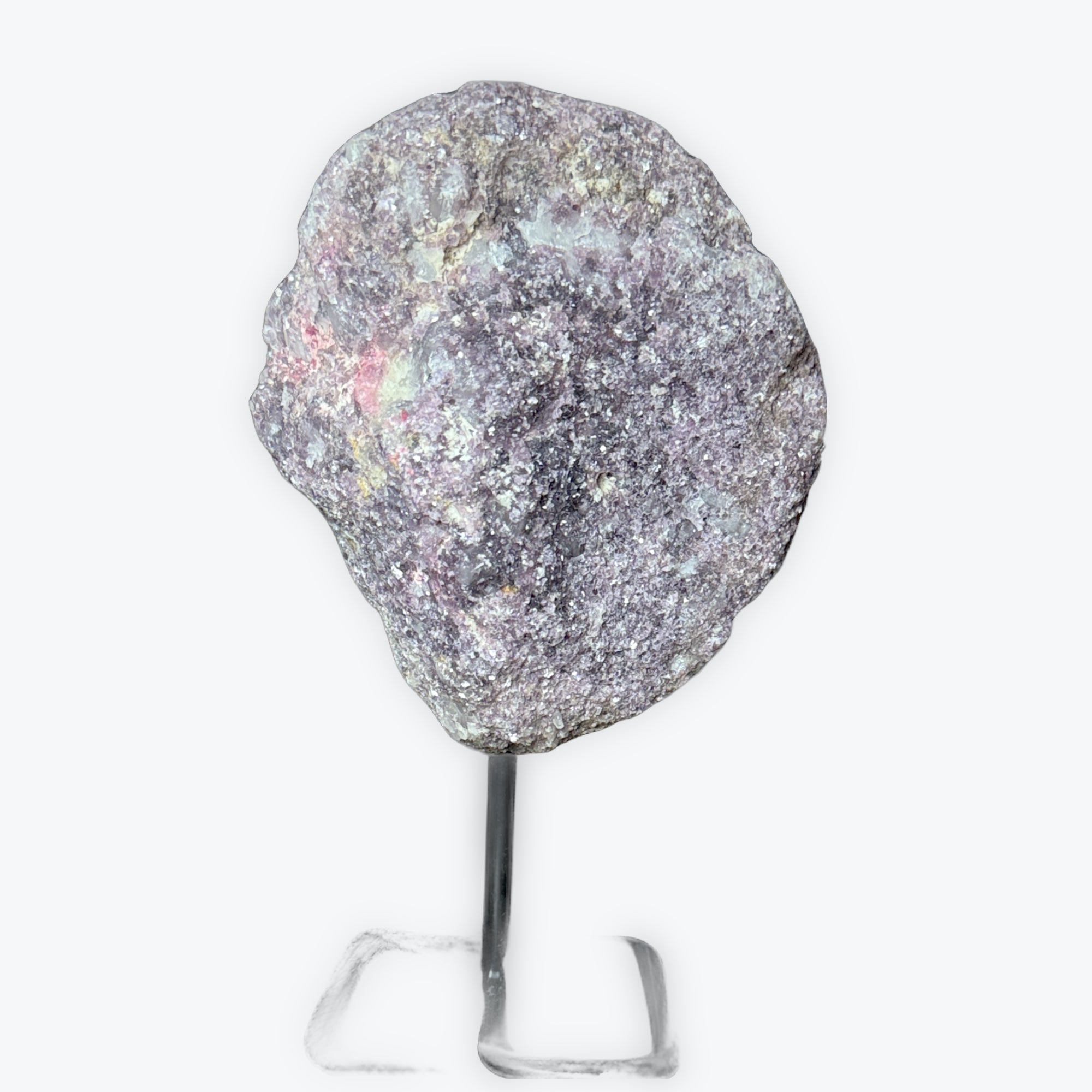 Lépidolite Brute avec base métal - 1,12kg - 3