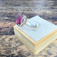 Bague Tourmaline rose ovale