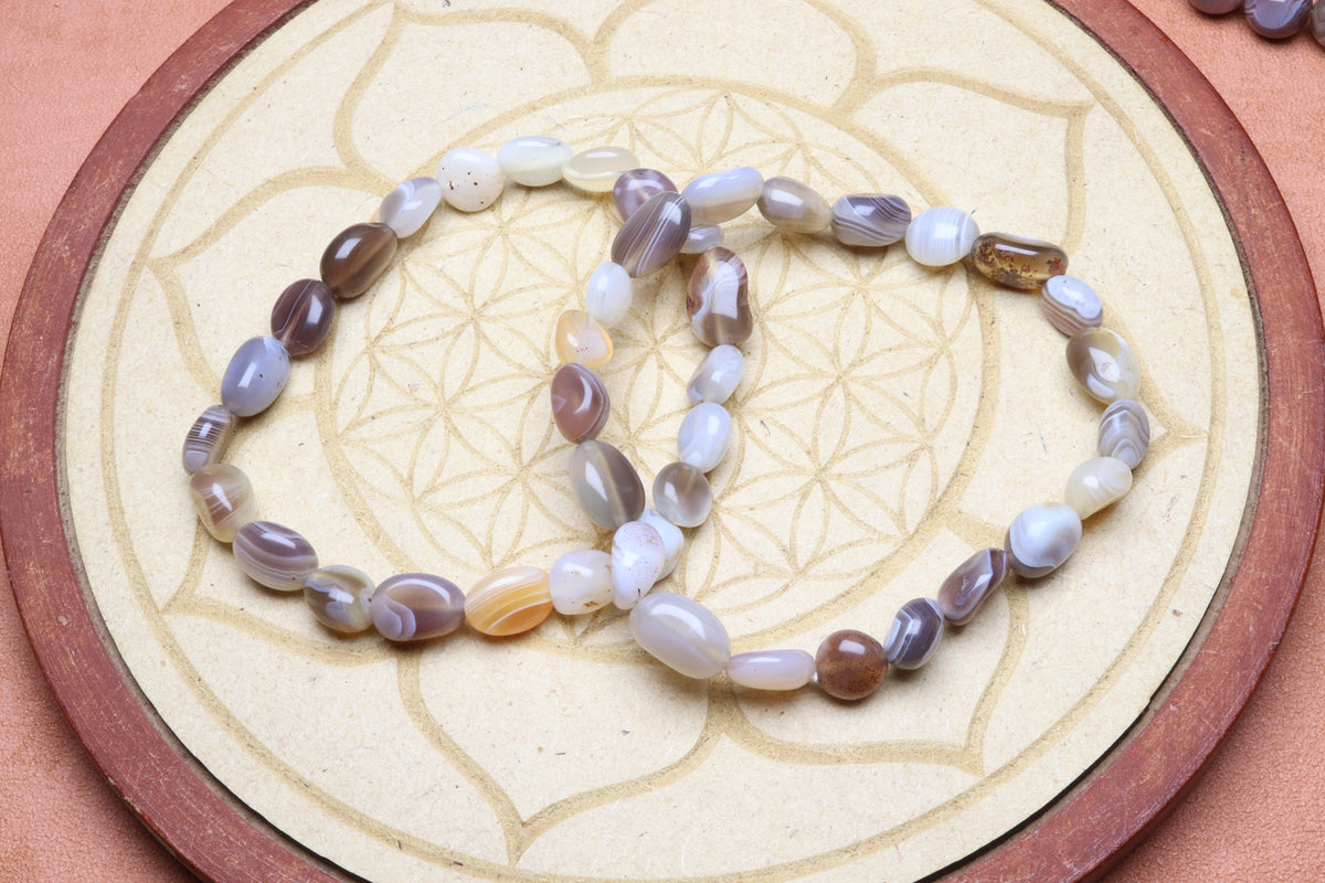 Bracelet Agate Botswana Irrégulier