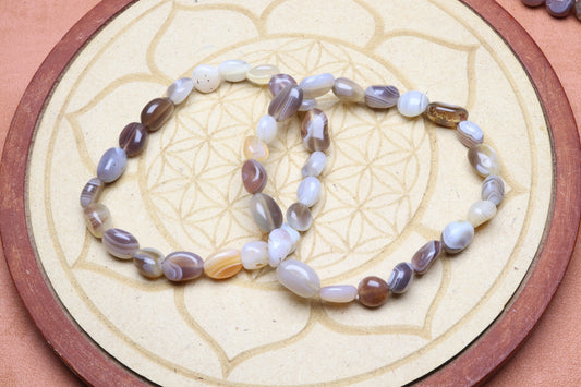 Bracelet Agate Botswana Irrégulier