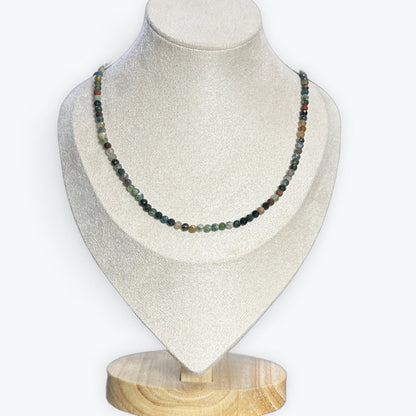 Collier Agate Indienne Facetté – photo 4
