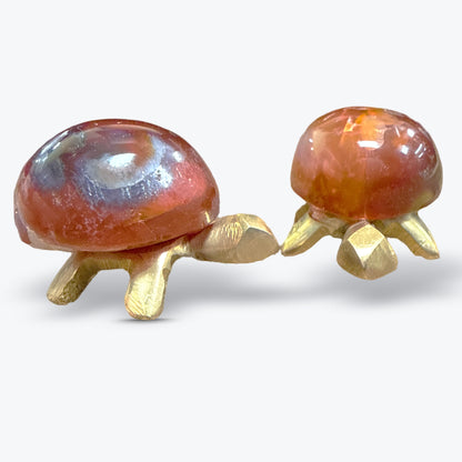 Tortue Décorative en Pierre Naturelle de Madagascar – Carapace en Pierre Polie | 15gr - 3x2cm