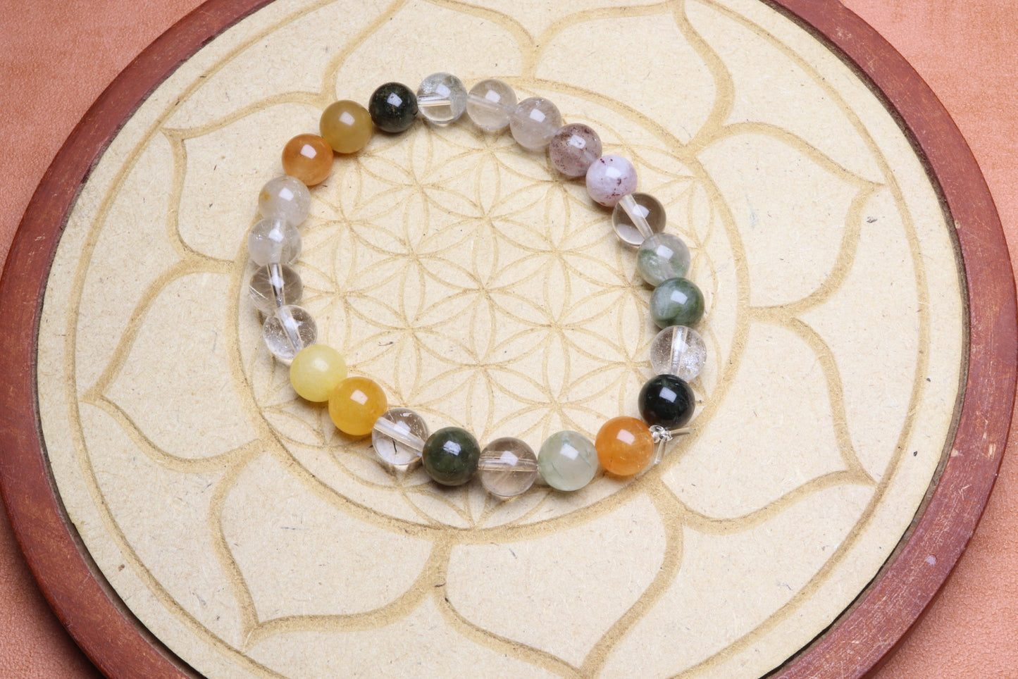 Bracelet en Quartz à Inclusions - Amplification et Purification 8mm