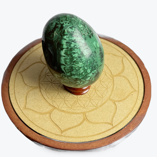 Oeuf Malachite Grand | 440gr - 8x6cm