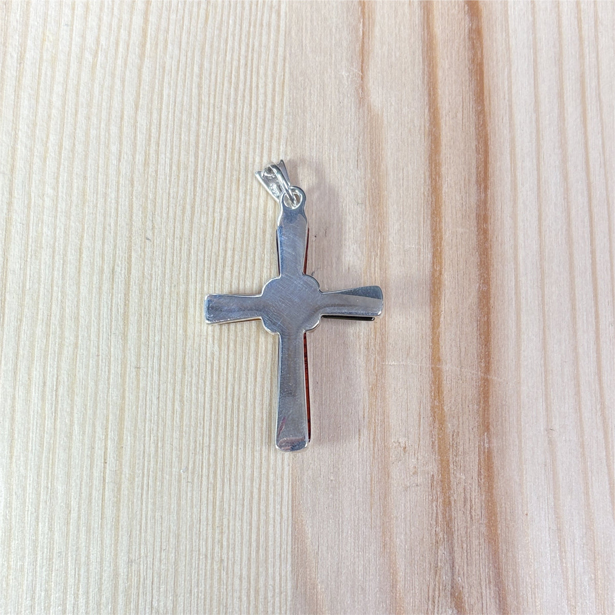 Pendentif ambre  Croix multicouleur Argent 925