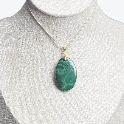 Pendentif Malachite Cabochon