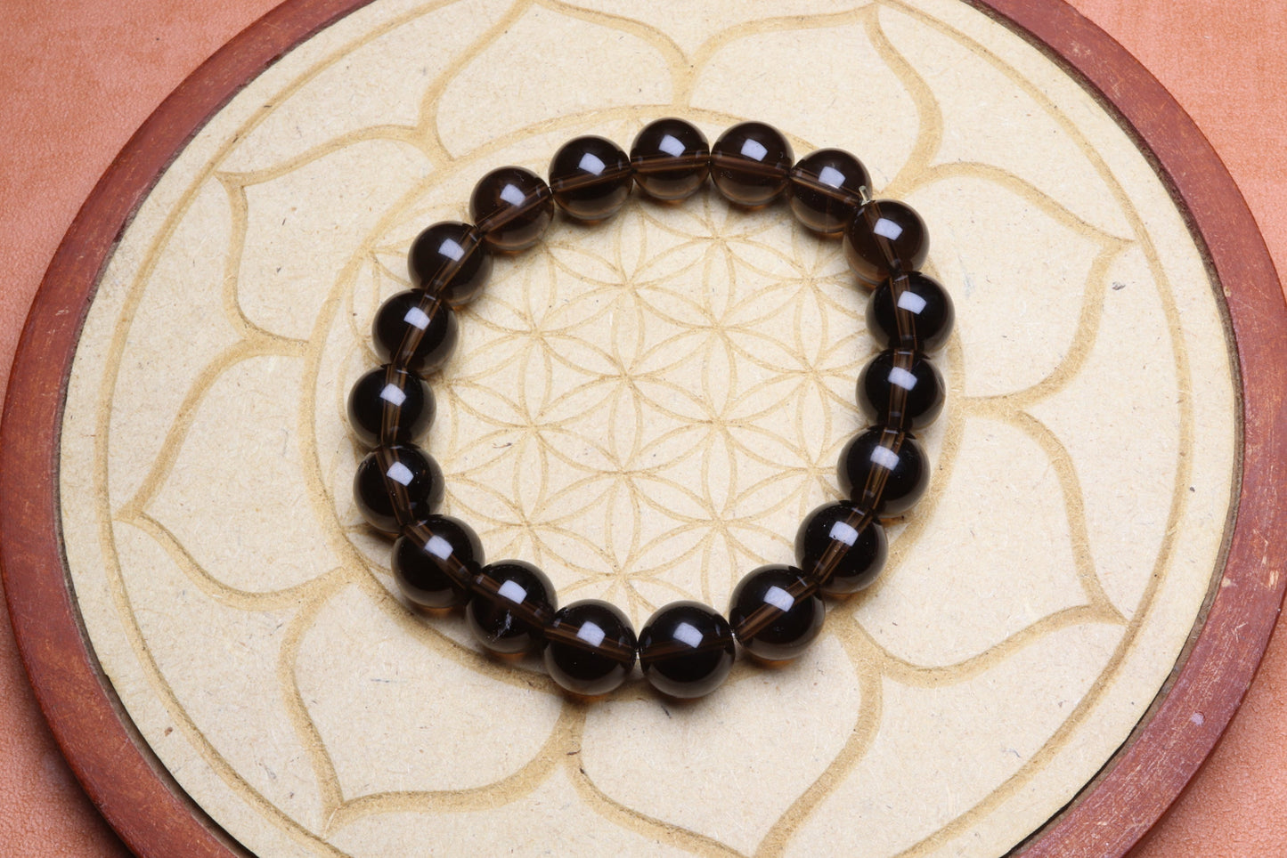 Bracelet en Quartz Fumé - Ancrage et Protection 10mm
