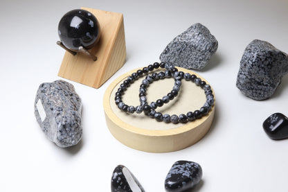 Bracelet Obsidienne Neige