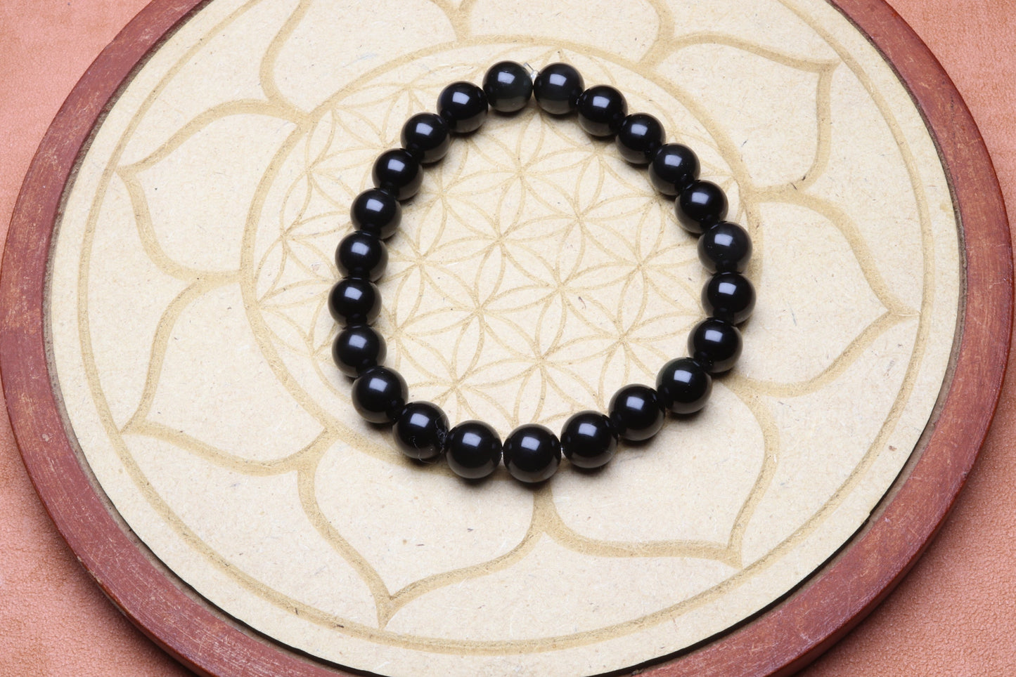 Bracelet d'Obsidienne Œil Céleste - Protection et Clarté 8mm