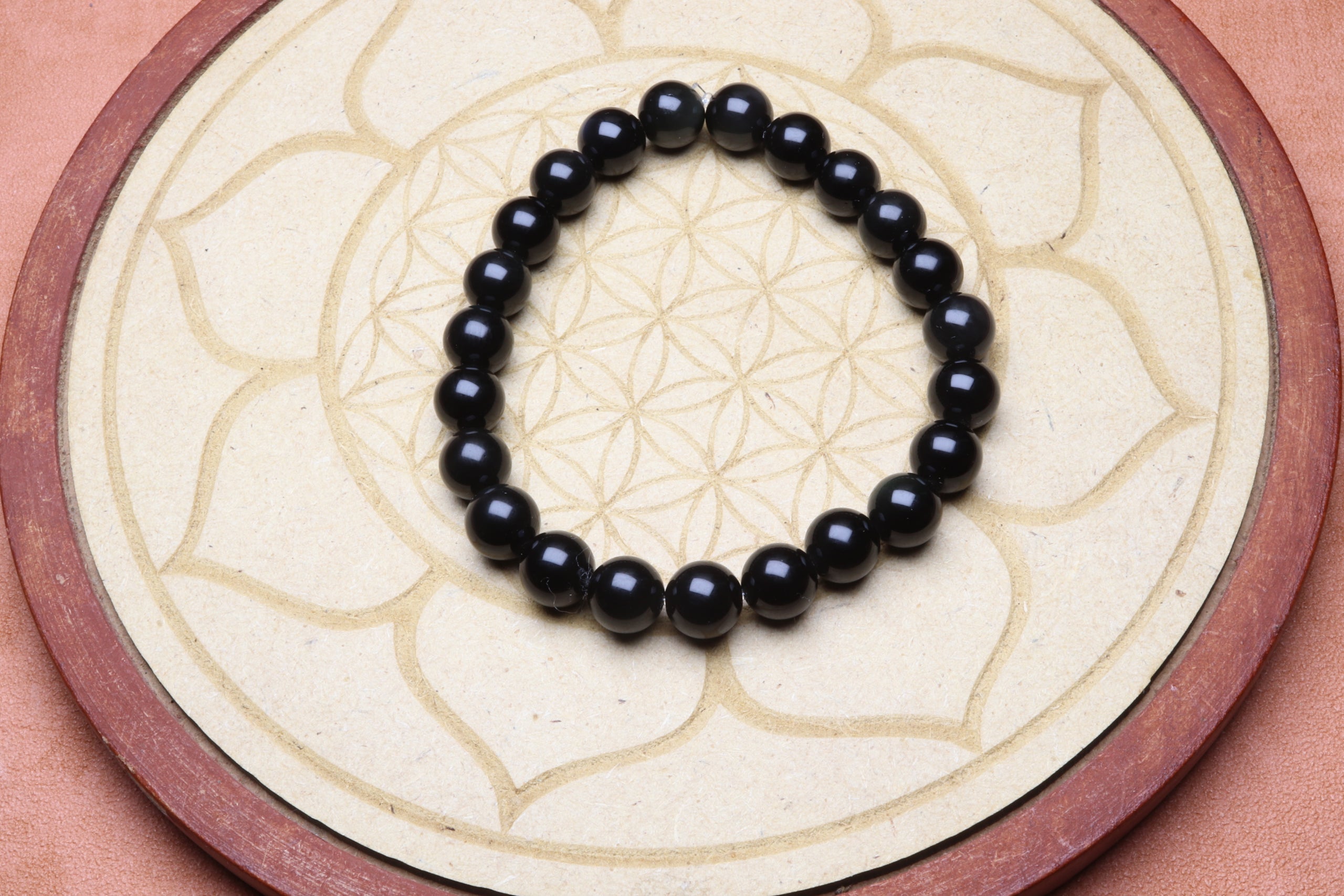 Bracelet d'Obsidienne Œil Céleste - Protection et Clarté 8mm