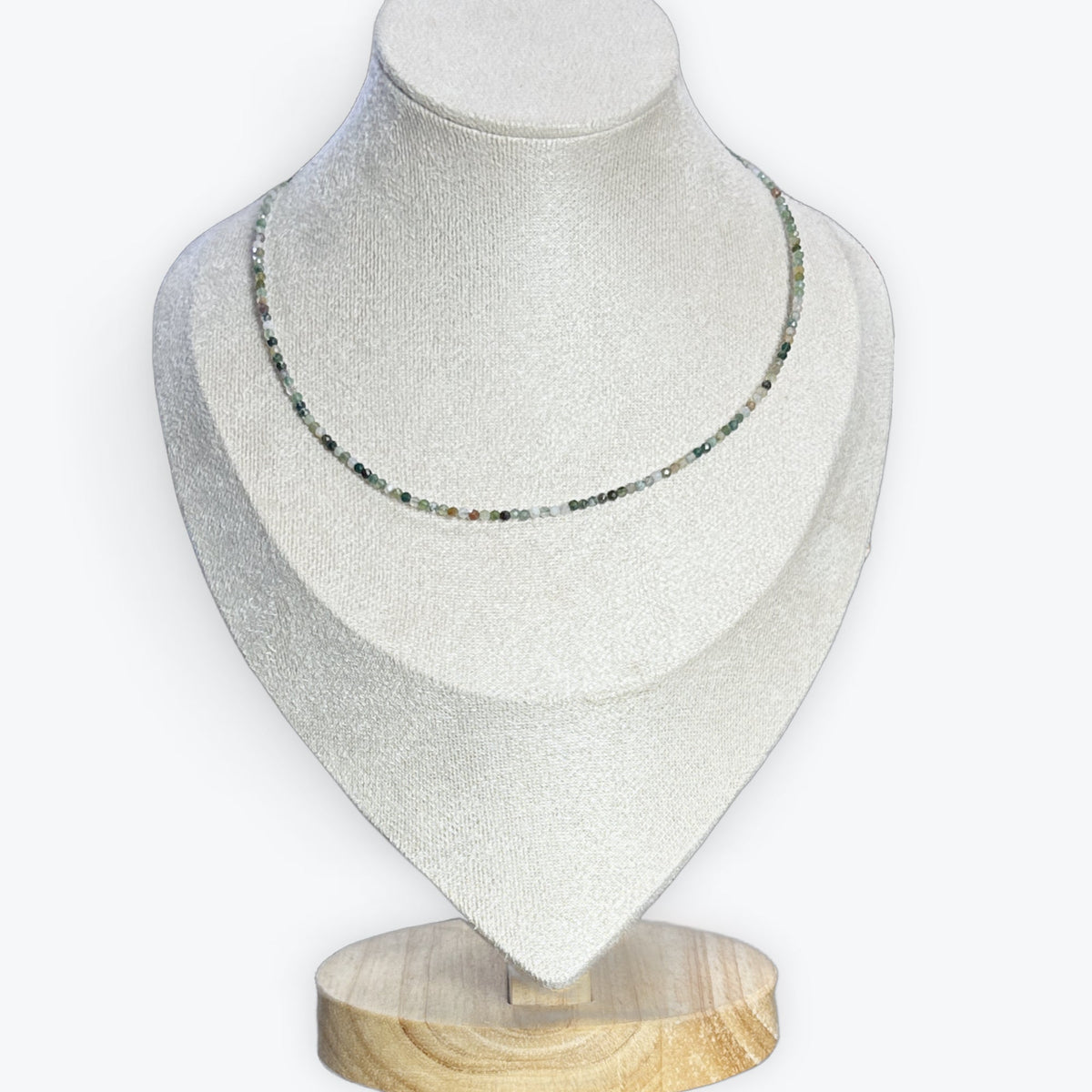 Collier Agate Indienne Facetté – photo 2
