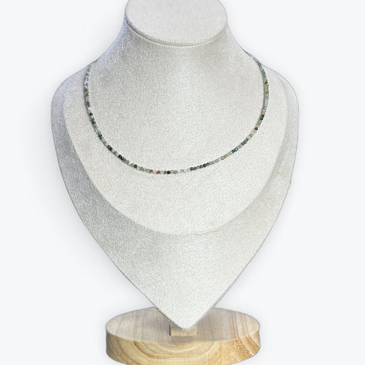 Collier Agate Indienne Facetté