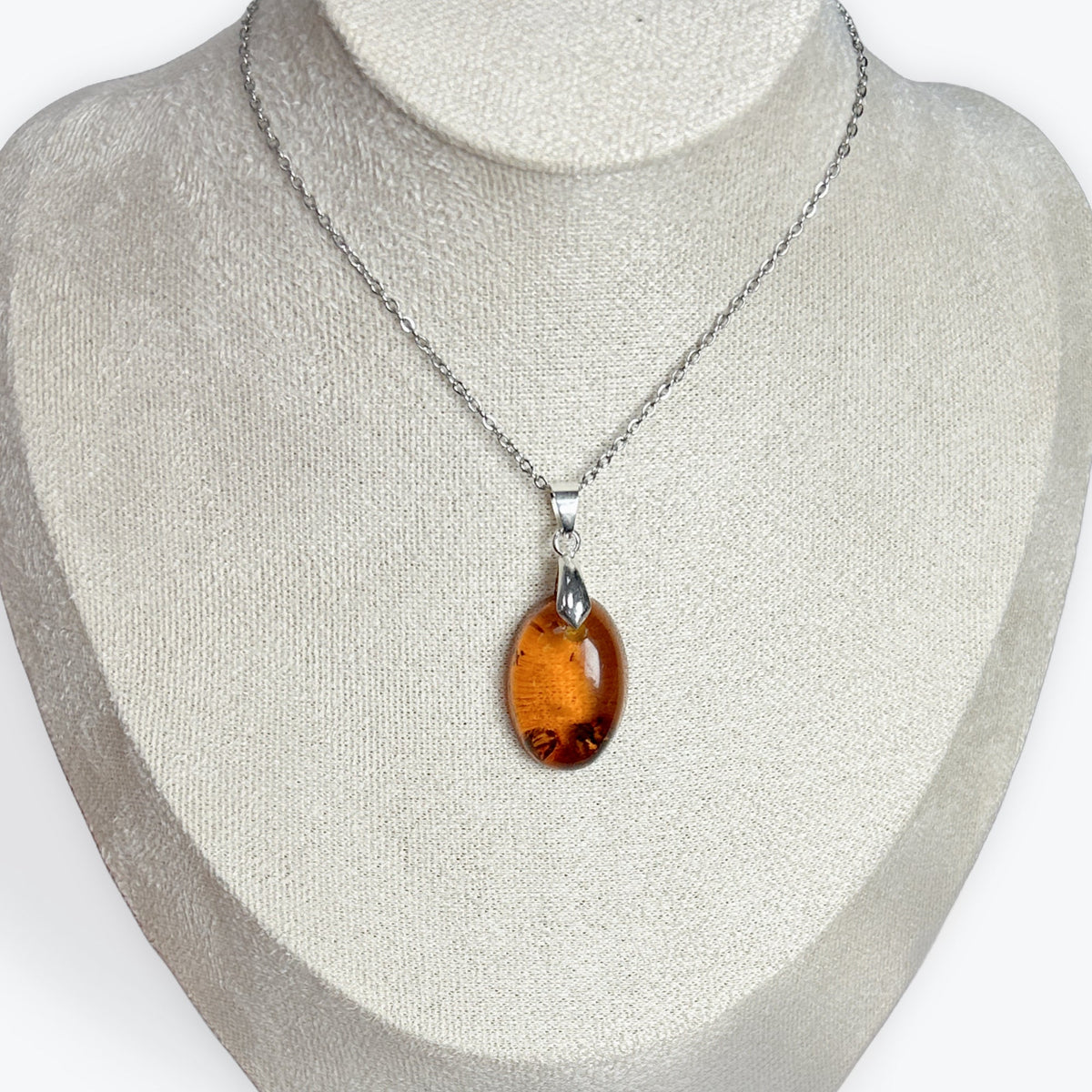 Pendentif Ambre Ovale