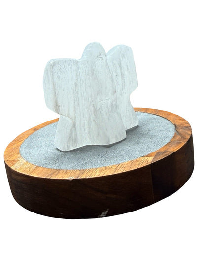 Petit ange en sélénite naturel, 4x4cm, environ 50 g