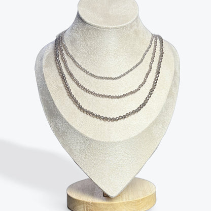 Collier Quartz Fumé Facetté