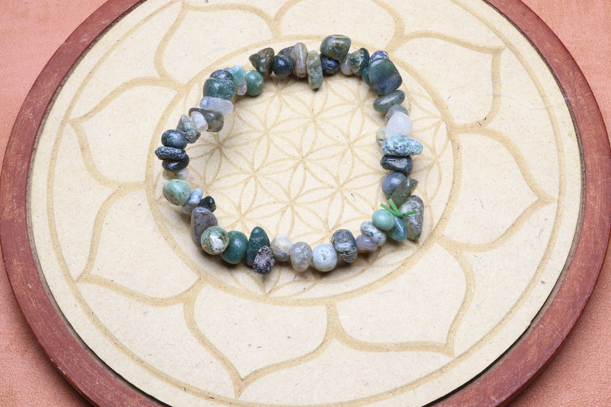 Bracelet Agate Mousse Baroque