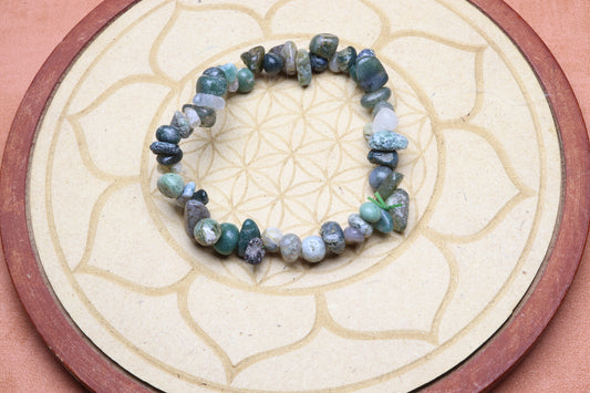 Bracelet Agate Mousse Baroque