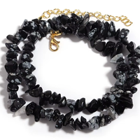 Collier Baroque Chips Pierres Naturelles — 43 cm - 9