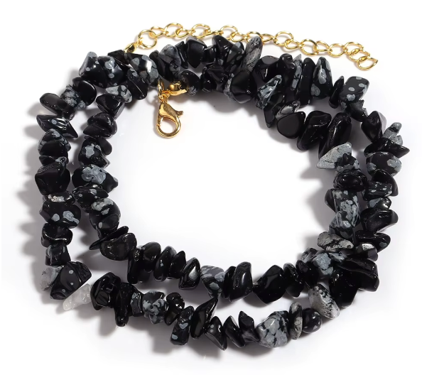 Collier Baroque Chips Pierres Naturelles — 43 cm - 9