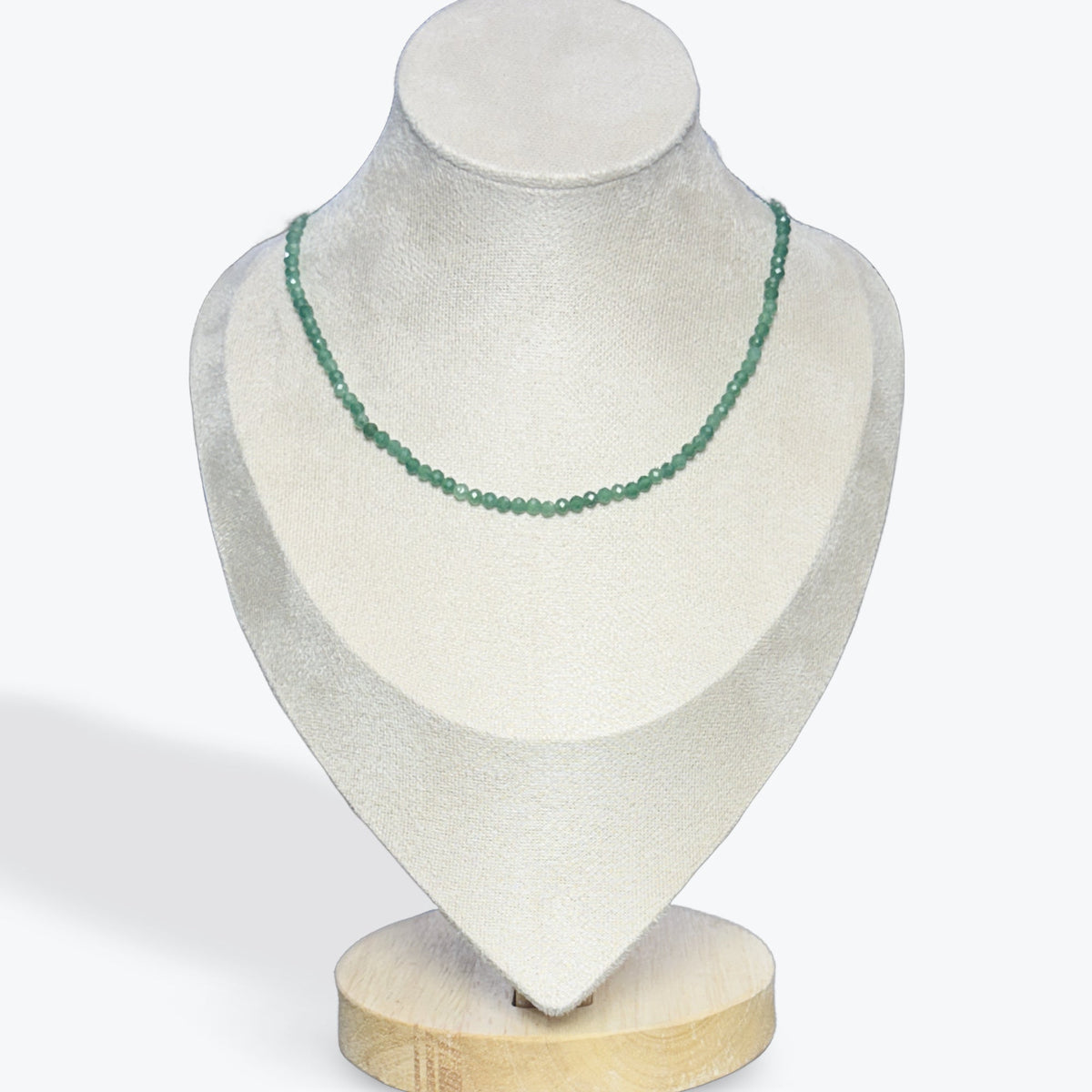 Collier Aventurine Verte Facetté – photo 3