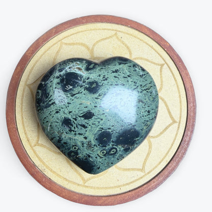 Coeur XL en Jaspe Kambaba de Madagascar | 470gr - 8,5x8,5 cm