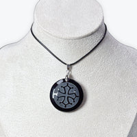 Pendentif Obsidienne Noir | Croix Occitanie