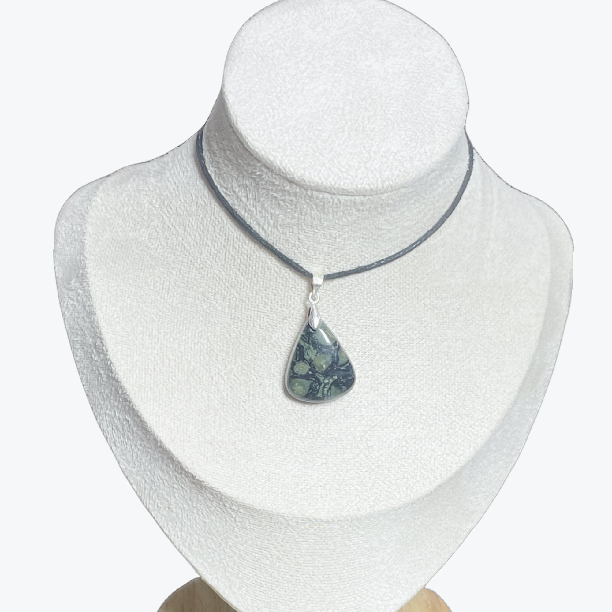 Pendentif Jaspe kambaba goutte