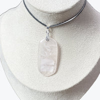 Pendentif Quartz rose rectangle