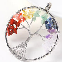 Arbre de vie en Rond tressé - 5cm - 7 chakras