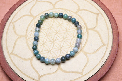 Bracelet Agate Mousse 6 mm