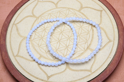 Bracelet Calcédoine bleu