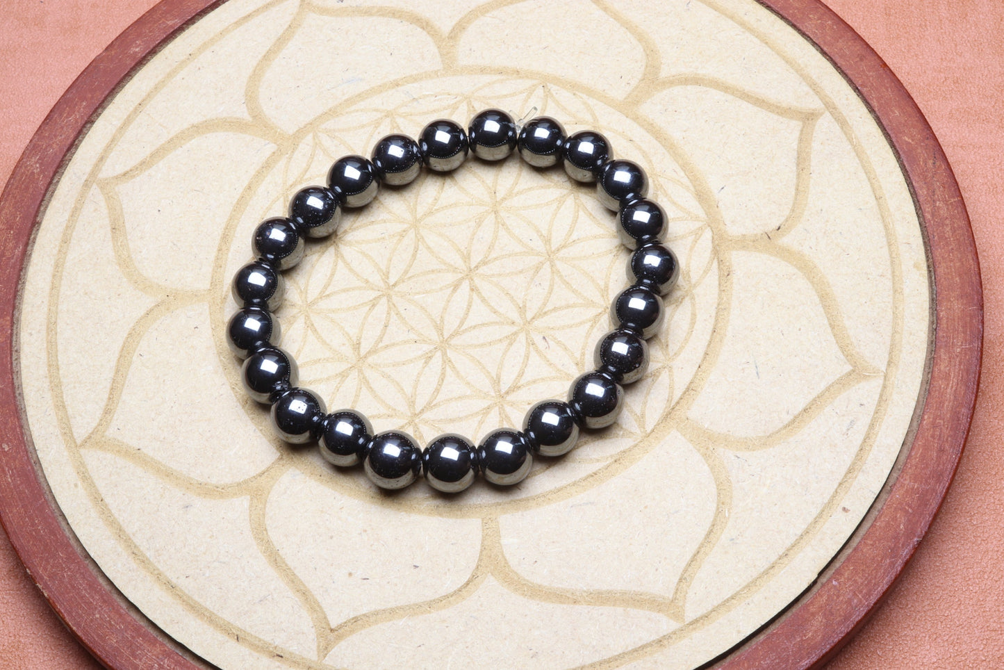Bracelet en Hématite - Force et Confiance 8mm