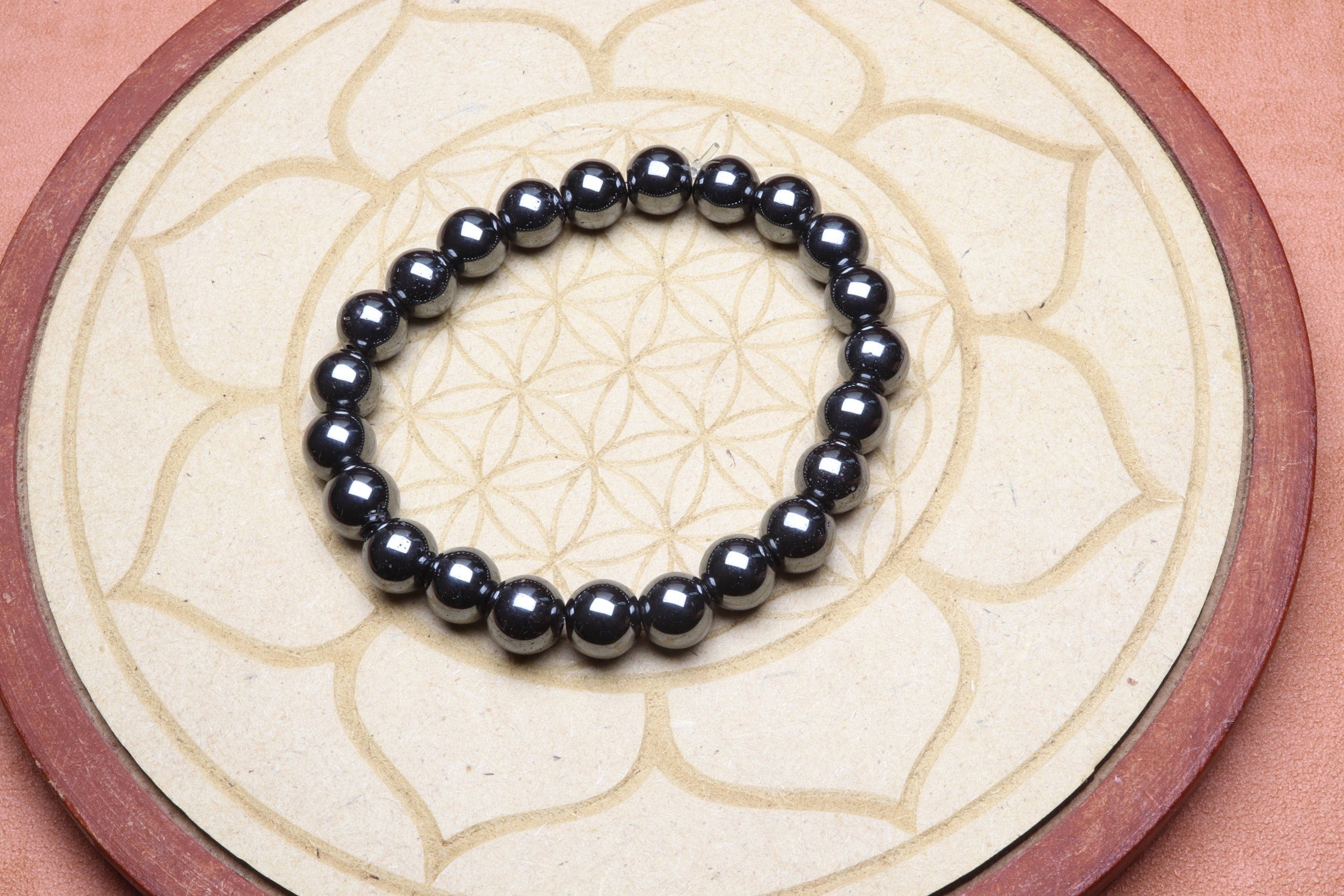 Bracelet en Hématite - Force et Confiance 8mm