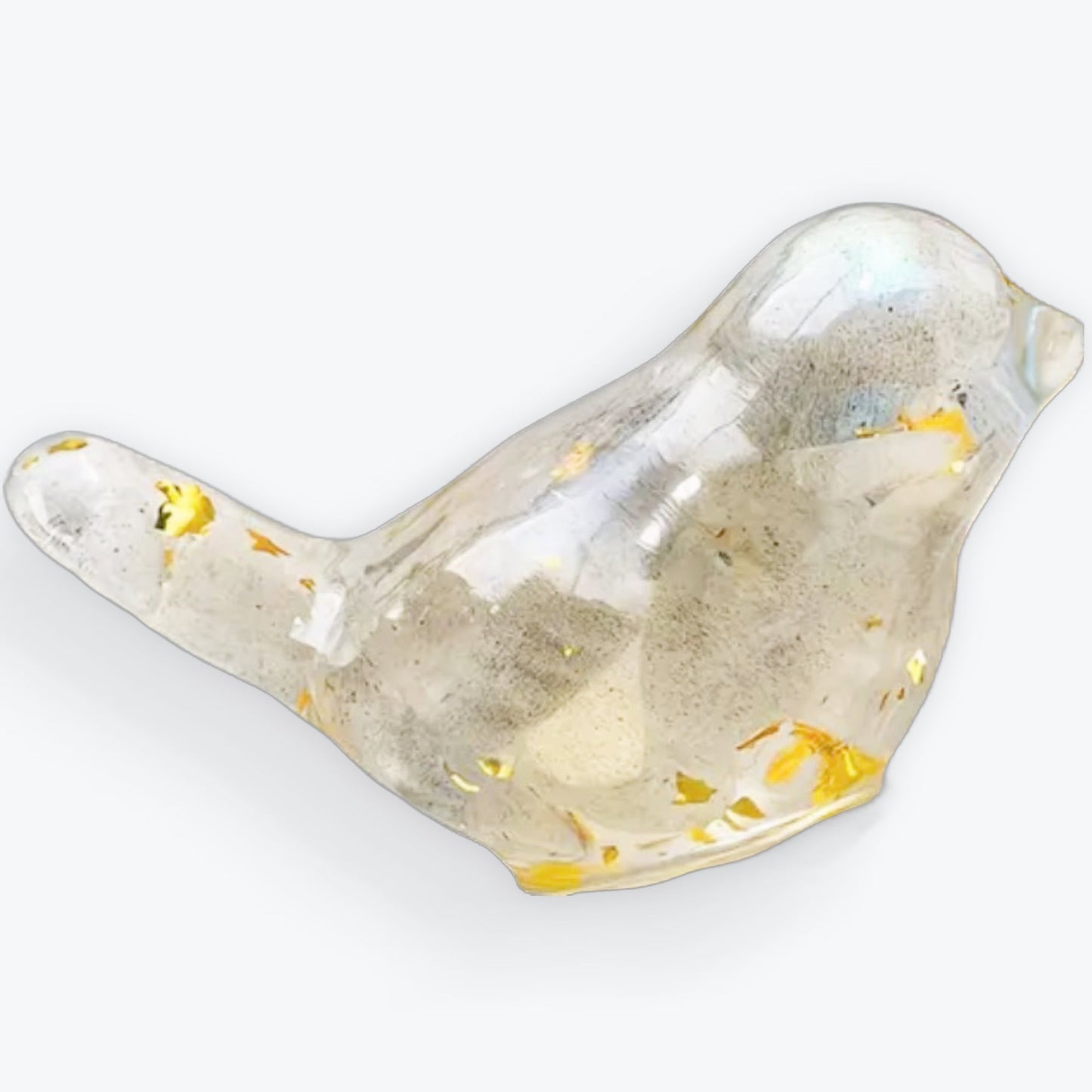 Orgonite Oiseau en Labradorite Gravier Naturel - Artisanat Fait Main