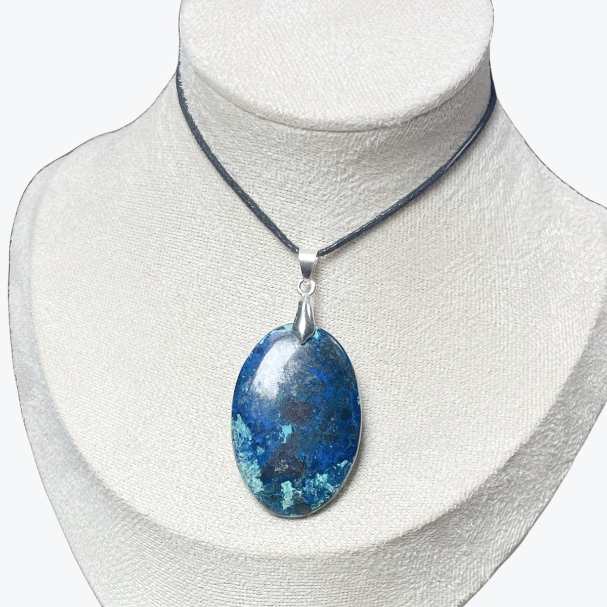 Pendentif Azurite ovale