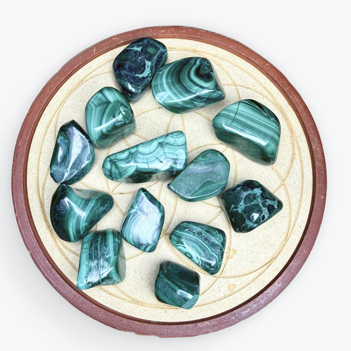 Malachite roulée - 30gr environ - 5