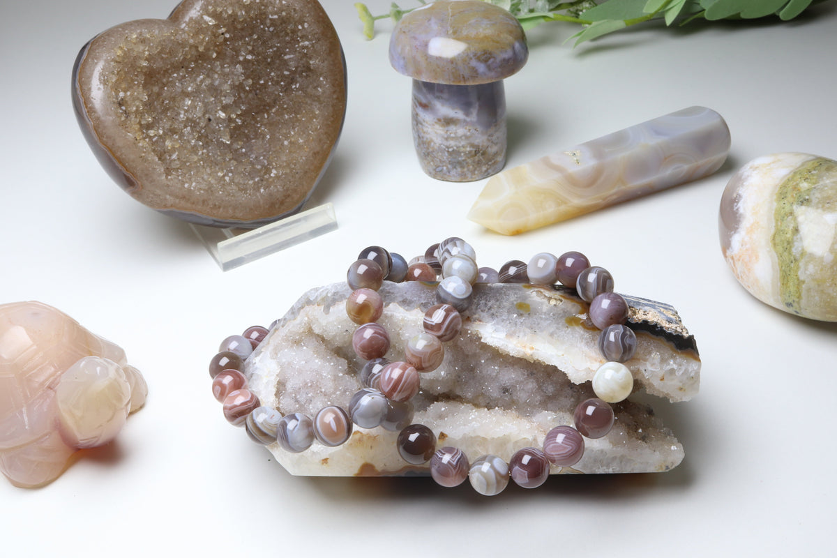 Bracelet Agate Botswana 8 mm