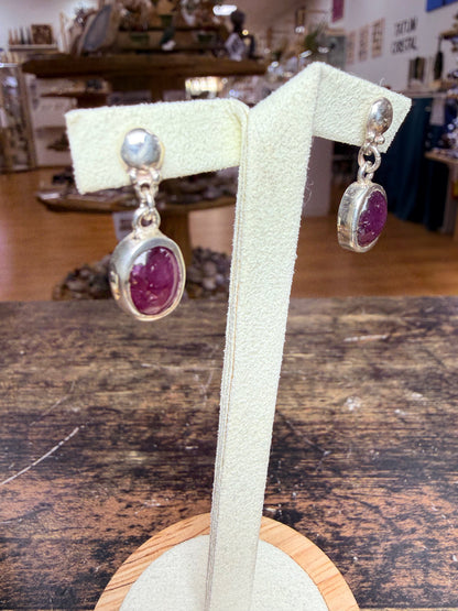 Boucle d'oreille Rubis étoilé