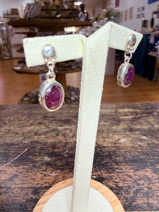 Boucle d'oreille Rubis étoilé
