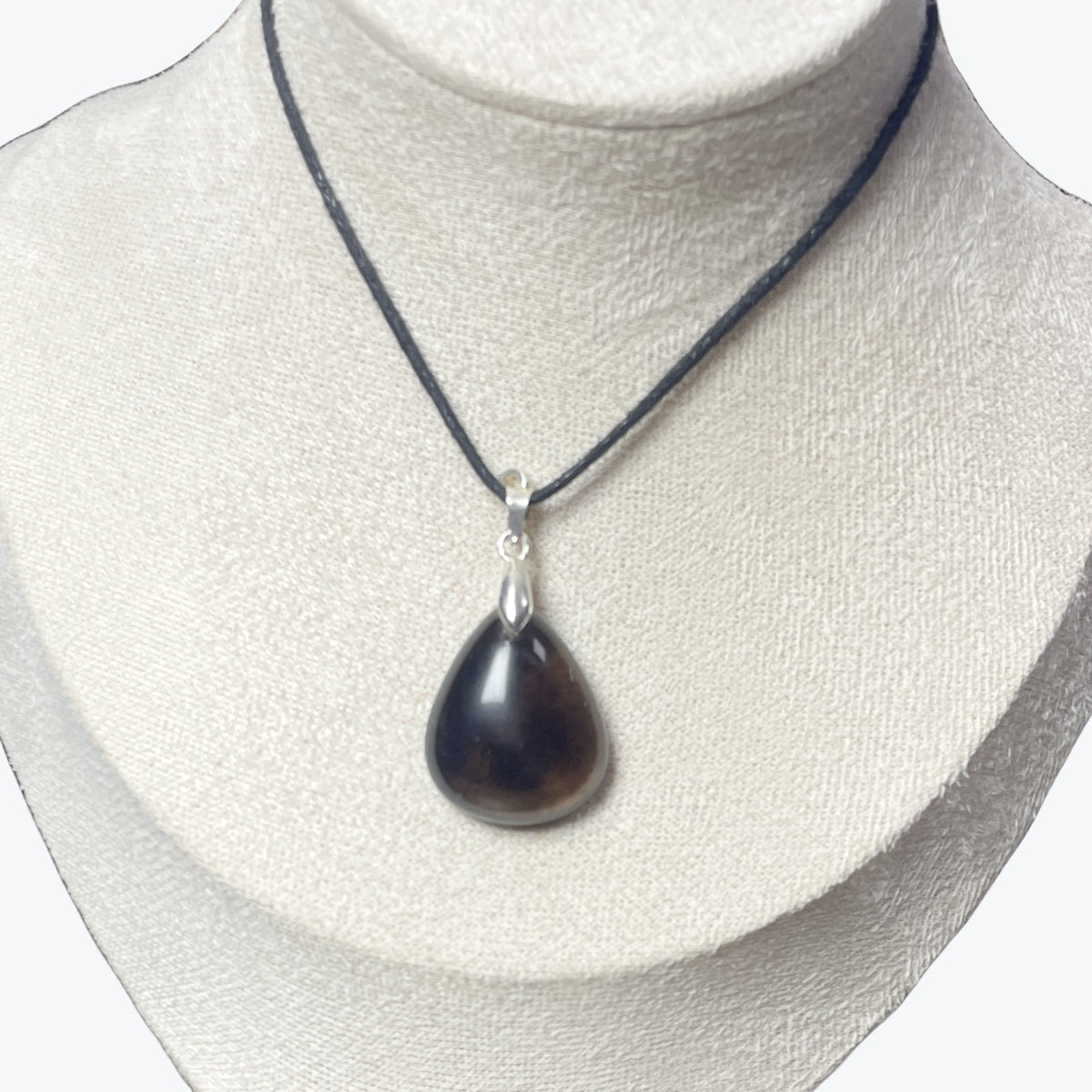 pendentif quartz enfumé goutte – photo 3