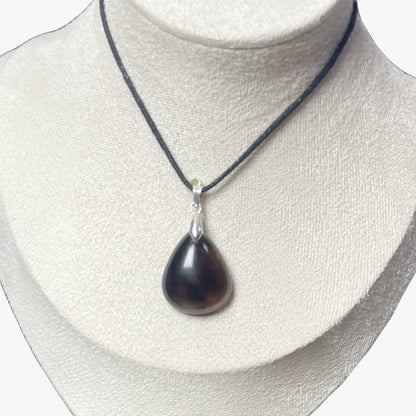 pendentif quartz enfumé goutte – photo 3