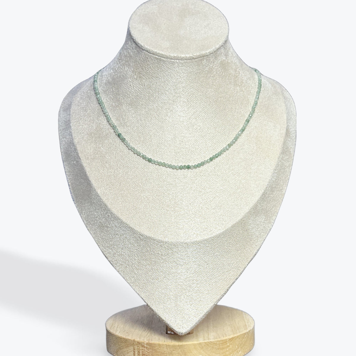 Collier Aventurine Verte Facetté – photo 2