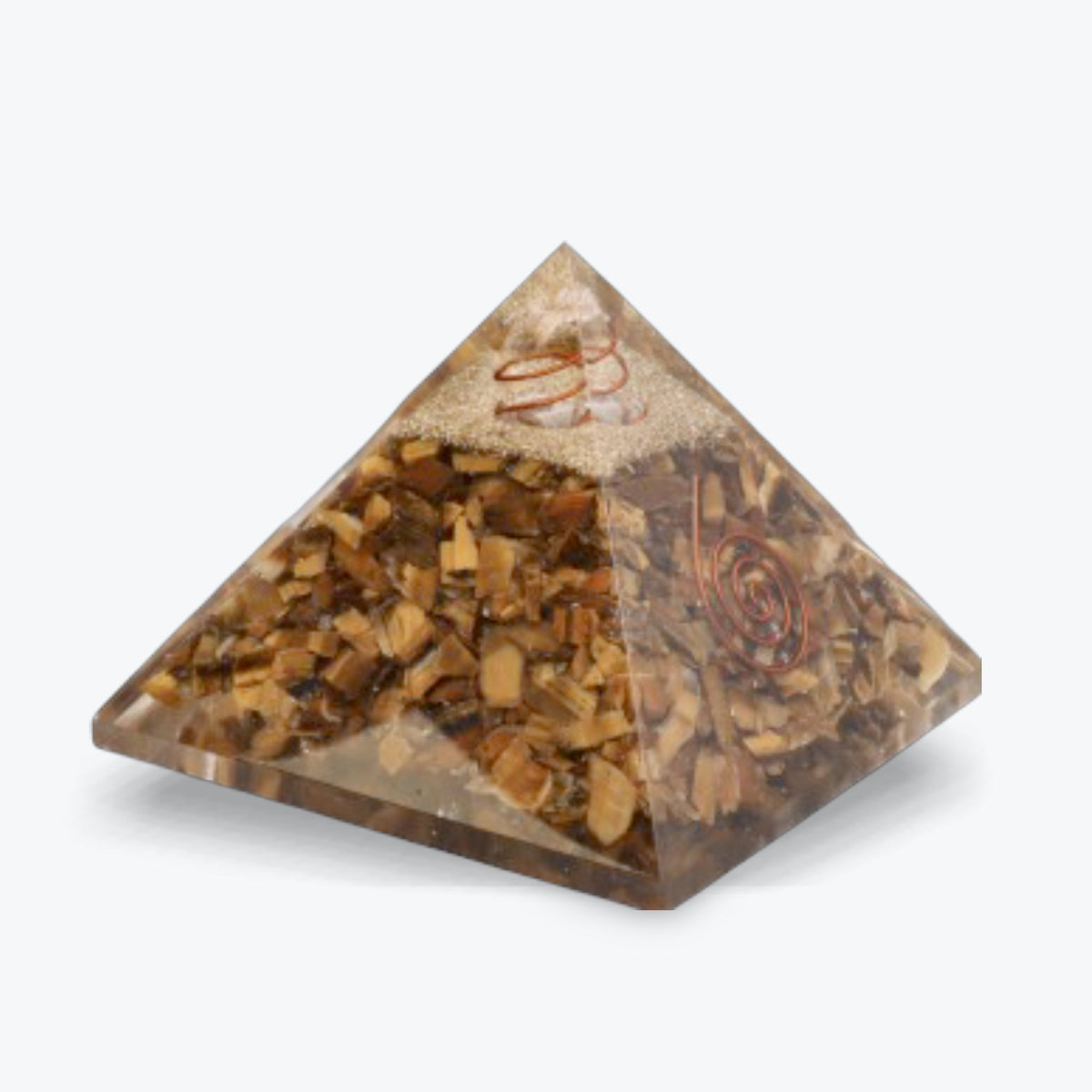 Pyramide Orgonite 7x7 Résine Spirale
