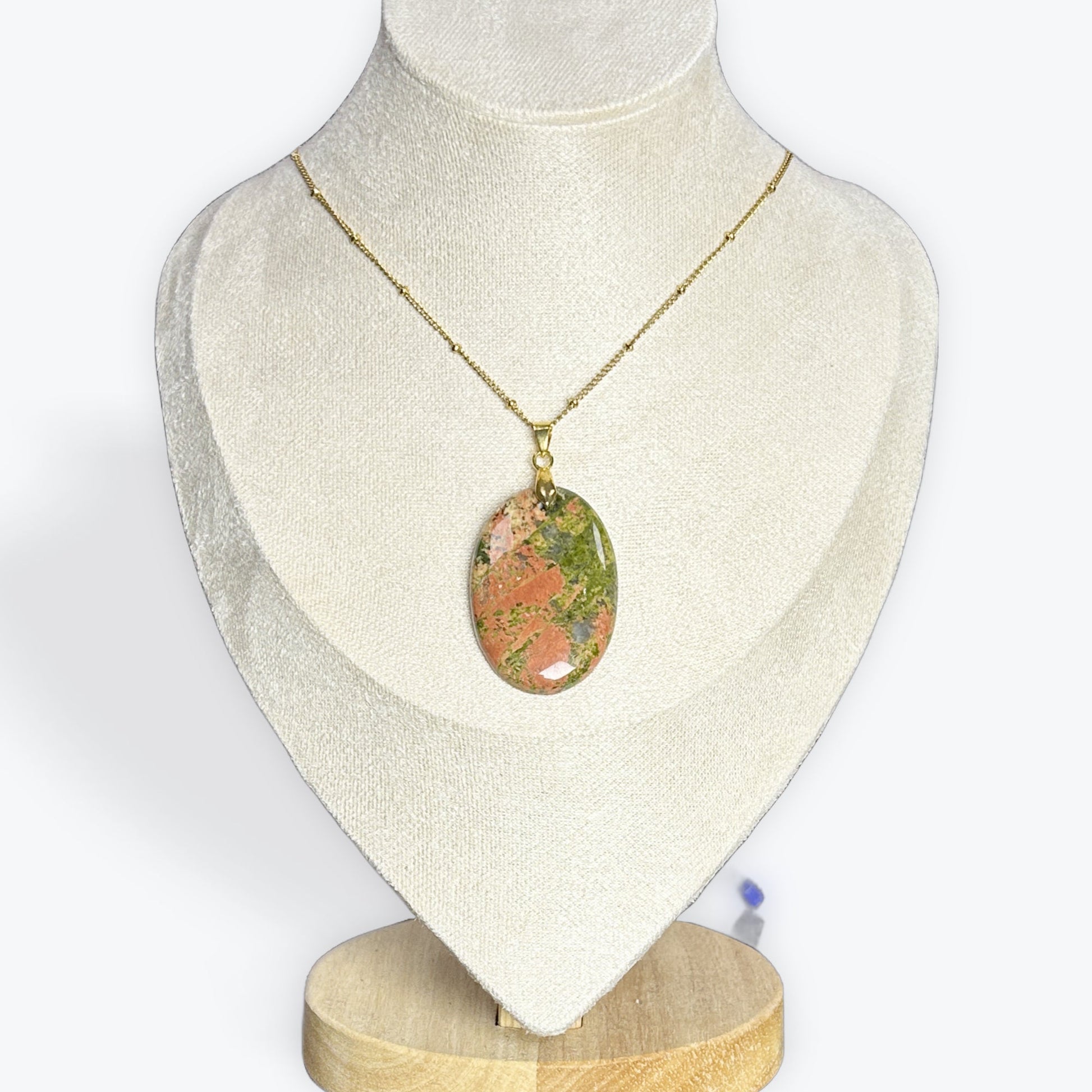 Pendentif Unakite Cabochon