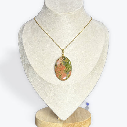 Pendentif Unakite Cabochon