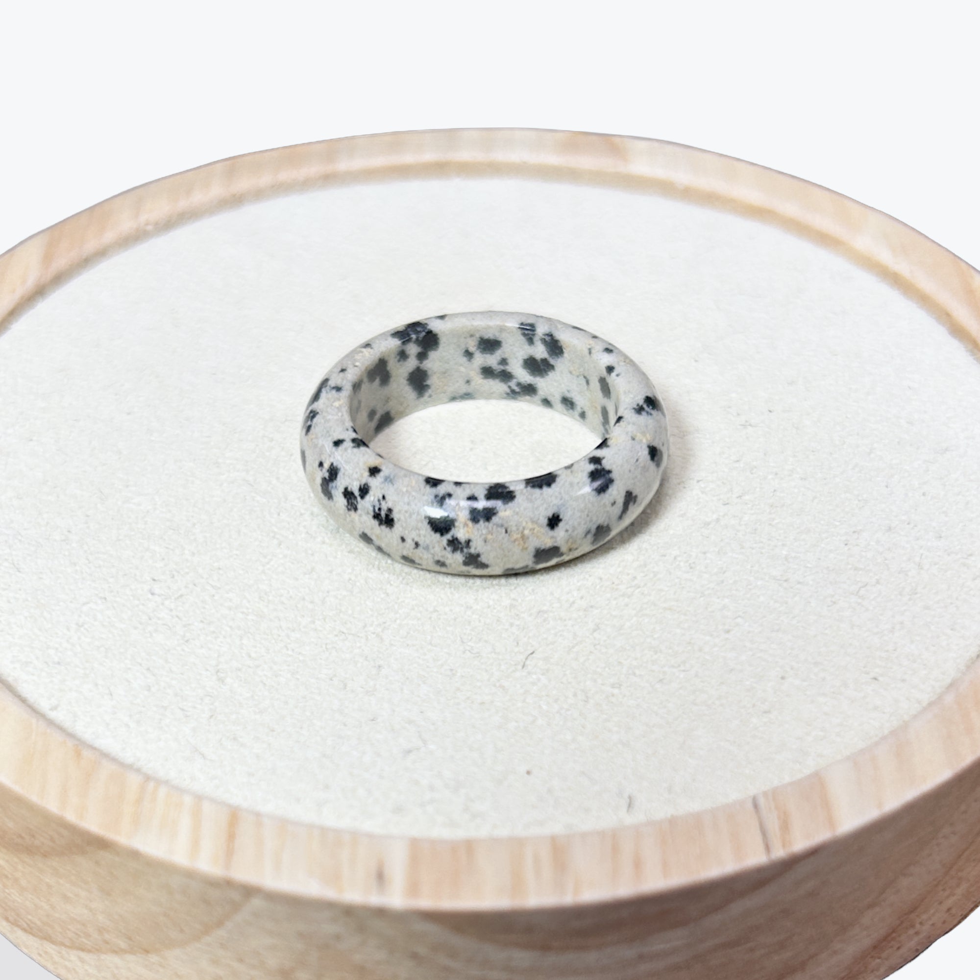 Bague anneau Jaspe Dalmatien - 2