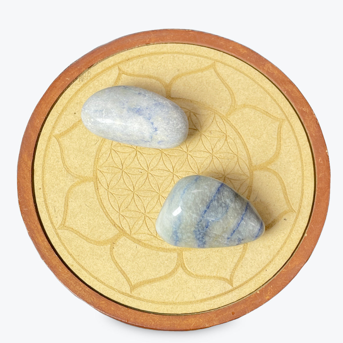 Pierre Roulée Aventurine Bleu