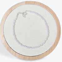 Bracelet Opale rose facetté - 5