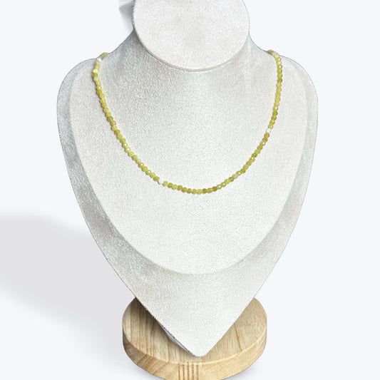 Collier Opale Verte Facetté