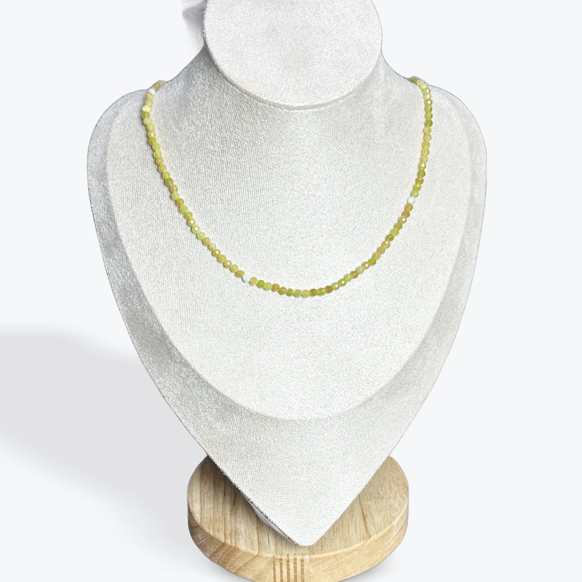 Collier Opale Verte Facetté - 2